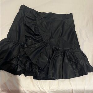 Rebecca Taylor Black Ruffled Mini Skirt